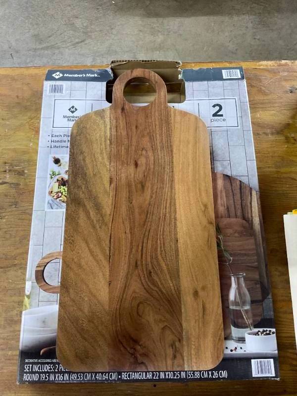 Member's Mark Acacia Wood Charcuterie Boards, Set of 2