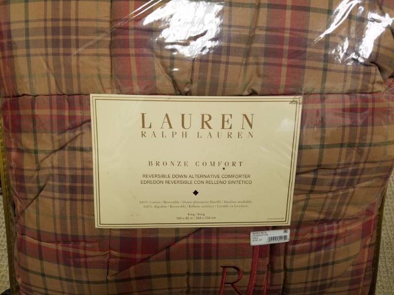 New! in Package! Lauren Ralph Lauren Bronze Comfort Reversible Down  Alternative Comforter - retail: $340 - Size: King | Overstock Outlet Excess  Inventory 2019 Auction #8 | Overstock Outlet Auctions