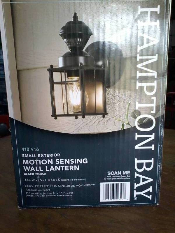 hampton bay motion sensing exterior wall lantern 418 916